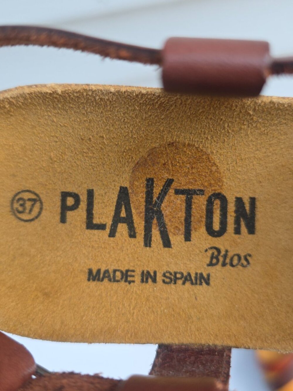 Plakton SO SONG women's wedge sandals in a brown and camel color - Picture 3 of 10